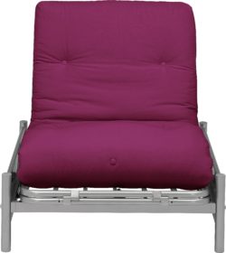 ColourMatch - Single - Futon - Sofa Bed with Mattress -Purple Fizz